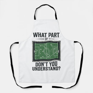 Lustige Fußballtaktiken Trainer Vintage-Shirt Desi Schürze