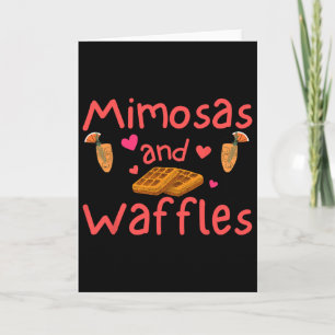 Lustige Galentine Mimosas und Waffeln Frauen Freun Karte