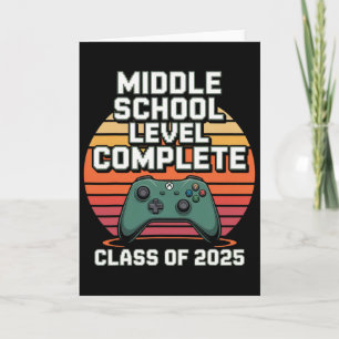 Lustige Gamer-Abschlussklasse von 2025 Retro-Stil Karte