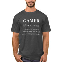 Lustige Gamer-Definition mit weißem Text