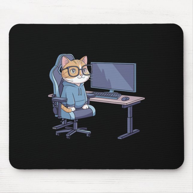 Lustige Gamer-Katzen-Squad-Meme  Mousepad (Vorne)