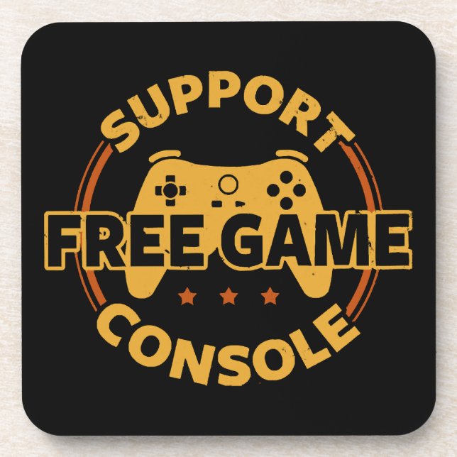Lustige Gamer-Konsole Protest-Gaming Getränkeuntersetzer (Vorderseite)