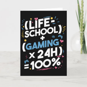 Lustige Gamer-Mathematik für Teenager – Gaming Lif Karte