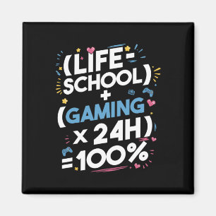 Lustige Gamer-Mathematik für Teenager – Gaming Lif Magnet