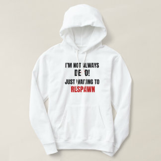 Lustige Gamer-Respawn-Spruch Schwarz Rot Hoodie