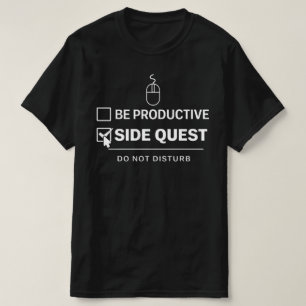 Lustige Gamer-Side-Quest-Checkliste Design - Gamin T-Shirt
