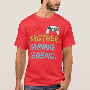 Lustige Gaming-Jungs Mädchen Männer Gamer Bruder V T-Shirt