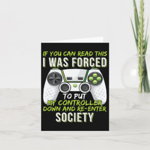 Lustige Gaming-Jungs Mädchen Männer Gamer Videospi Karte