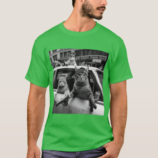 Lustige Gangster Katzen Straßenfreunde T-Shirt