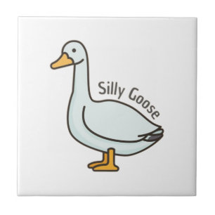 Lustige Gans, Gansliebhaber, Dumme Gans Fliese