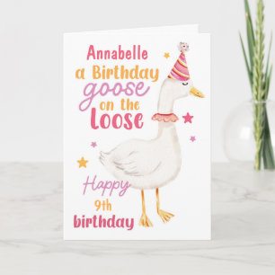 Lustige Gans Geburtstagskarte Lose Name & Alter Karte