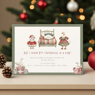 Lustige Gans Humor Weihnachts Grüße Karte