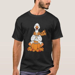 Lustige Gans Kaffee Herbst Erntedankfest Damen Her T-Shirt