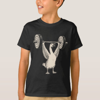Lustige Gans Muskel Mami Gym Pump Cover Gewichte F T-Shirt