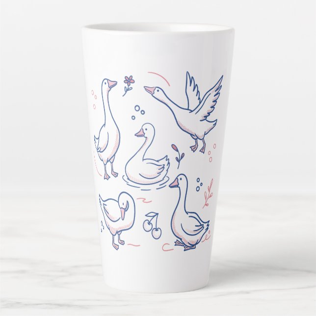 Lustige Gans-Muster Milchtasse (Vorderseite)