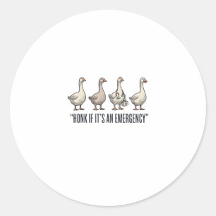 Lustige Gans Not-Hupe Vintage-Shirt-Design_1 Runder Aufkleber