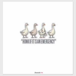 Lustige Gans Not-Hupen Vintage-Shirt-Design_1 Aufkleber