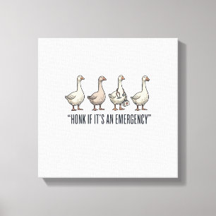 Lustige Gans Not-Hupen Vintage-Shirt-Design_1 Leinwanddruck