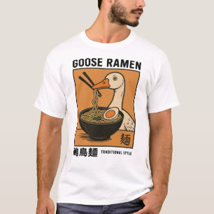 Lustige Gans Ramen Nudel Kunst T-Shirt