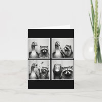 Lustige Gans und Waschbär-Fotobooth-Freunde Chaos