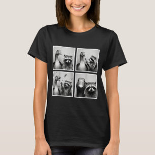 Lustige Gans und Waschbär-Fotobooth-Freunde-Chaos T-Shirt