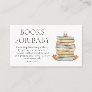 Lustige Gänschen-Bücher für Baby Shower  Begleitkarte