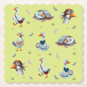 Lustige Gänse Muster – Whimsical Gans Druck Untersetzer