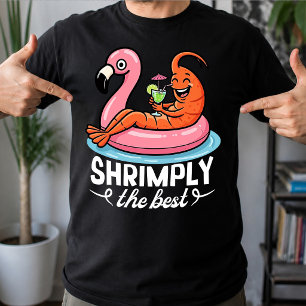 Lustige Garnelen Strand Urlaub Meeresfrüchte Somme T-Shirt