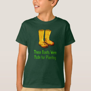 Lustige Gartenstiefel für die Pflanzung gemacht T-Shirt