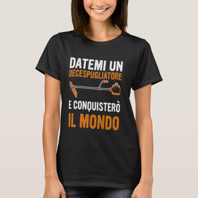 Lustige Gärtnerkleidung Bürsten schneider T-Shirt (Vorderseite)