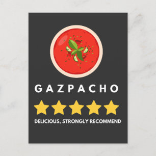 Lustige Gazpacho-Tomatensuppe Postkarte