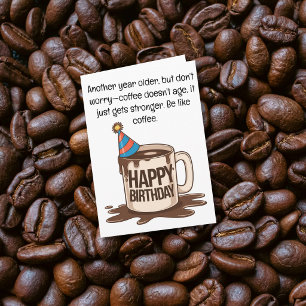 Lustige Geburtstags-Kaffeetassen-Karte: Brew-tiful Karte