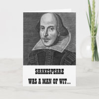 Lustige Geburtstags-Karte Shakespeare