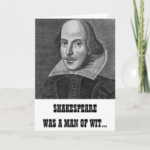 Lustige Geburtstags-Karte Shakespeare Karte