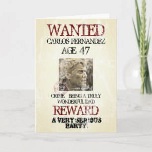 Lustige Geburtstags Vintage Retro Humor Gesucht Fo Karte