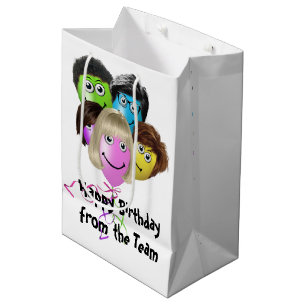 Lustige Geburtstagsballons Mittlere Geschenktüte