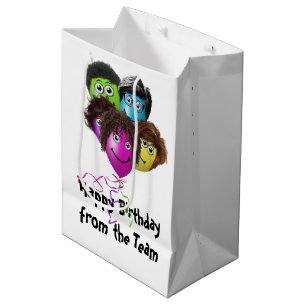 Lustige Geburtstagsballons Mittlere Geschenktüte