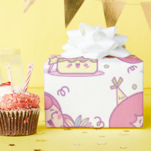 Lustige Geburtstagsgeschenk-Verpackung Kuchen & Hu Geschenkpapier