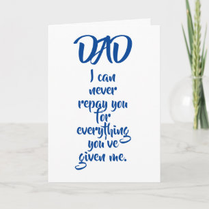 Lustige Geburtstagskarte für den Vater Karte