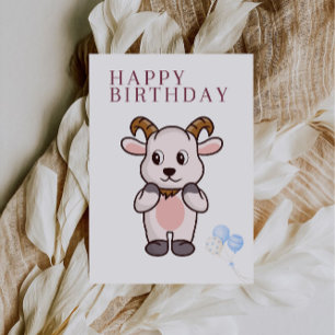 Lustige Geburtstagskarte für Ziege Einladung