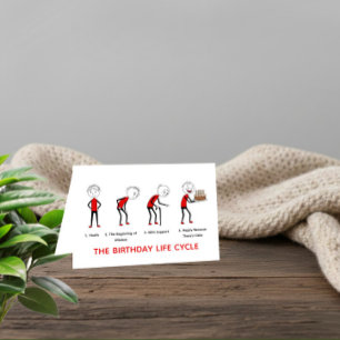 Lustige Geburtstagskarte zum Lebenszyklus Feiertagskarte