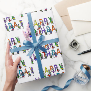 Lustige Geburtstagsmäuse Geschenkpapier