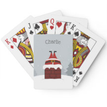 Lustige gehaftete Spielkarten Sankt-individuellen