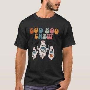 Lustige Geist Boo Crew Krankenschwester Groovy Kin T-Shirt