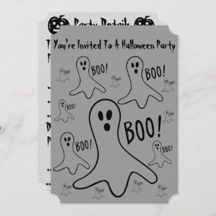 lustige Geister schreien Boo-Halloween-Party Einladung