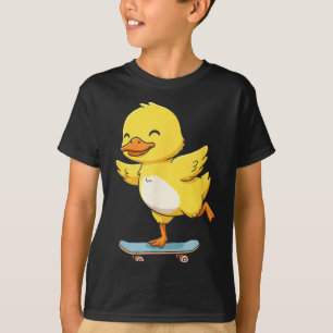 Lustige Gelbe Ente Skater Skateboard Ballerina Zoo T-Shirt