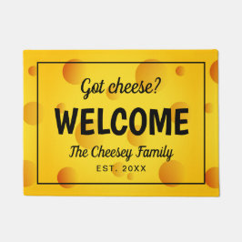 Lustige gelbe Familienwillkommensfußmatte des Fußmatte