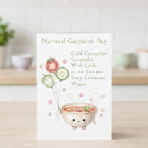 lustige Gemüse Nationaler Gazpacho-Tag