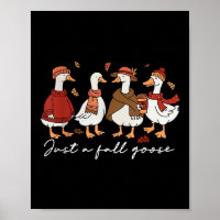 Lustige gemütliche Gans Herbsttier Nur eine Herbst