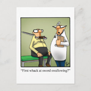 Lustige Genesungshumor-Postkarte Postkarte